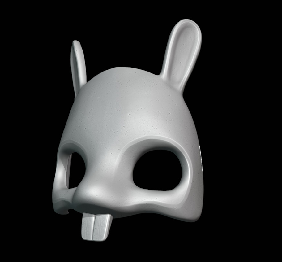 Cute Bunny Mask 3D print model_4