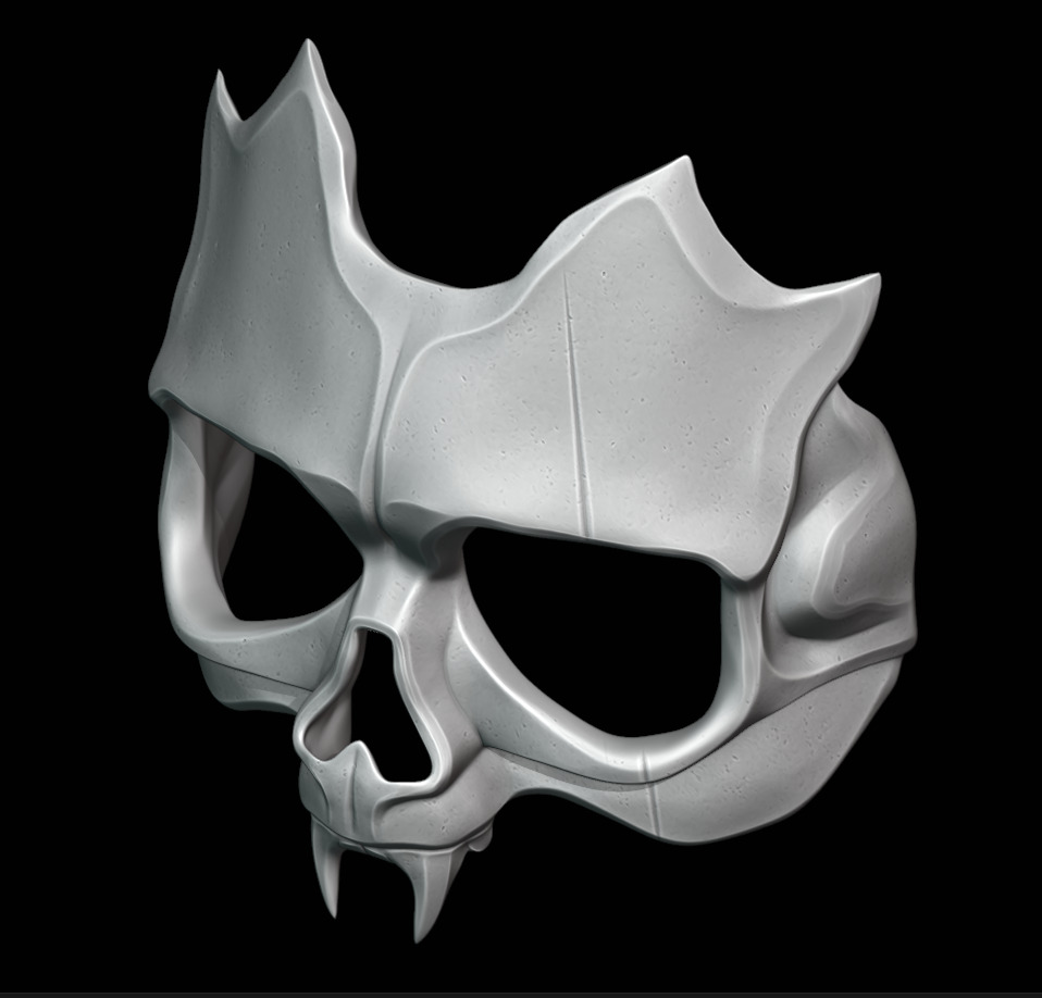 Half Skull Mask 3D print model_4