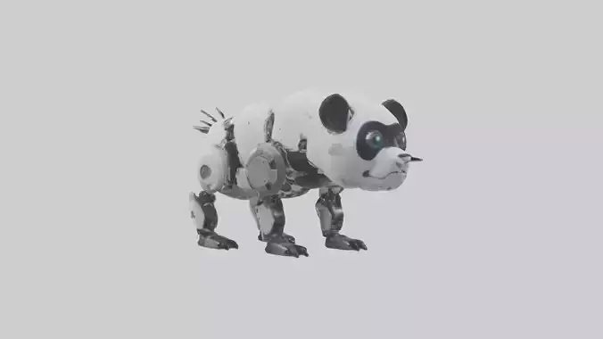 Robot version of a robot panda model