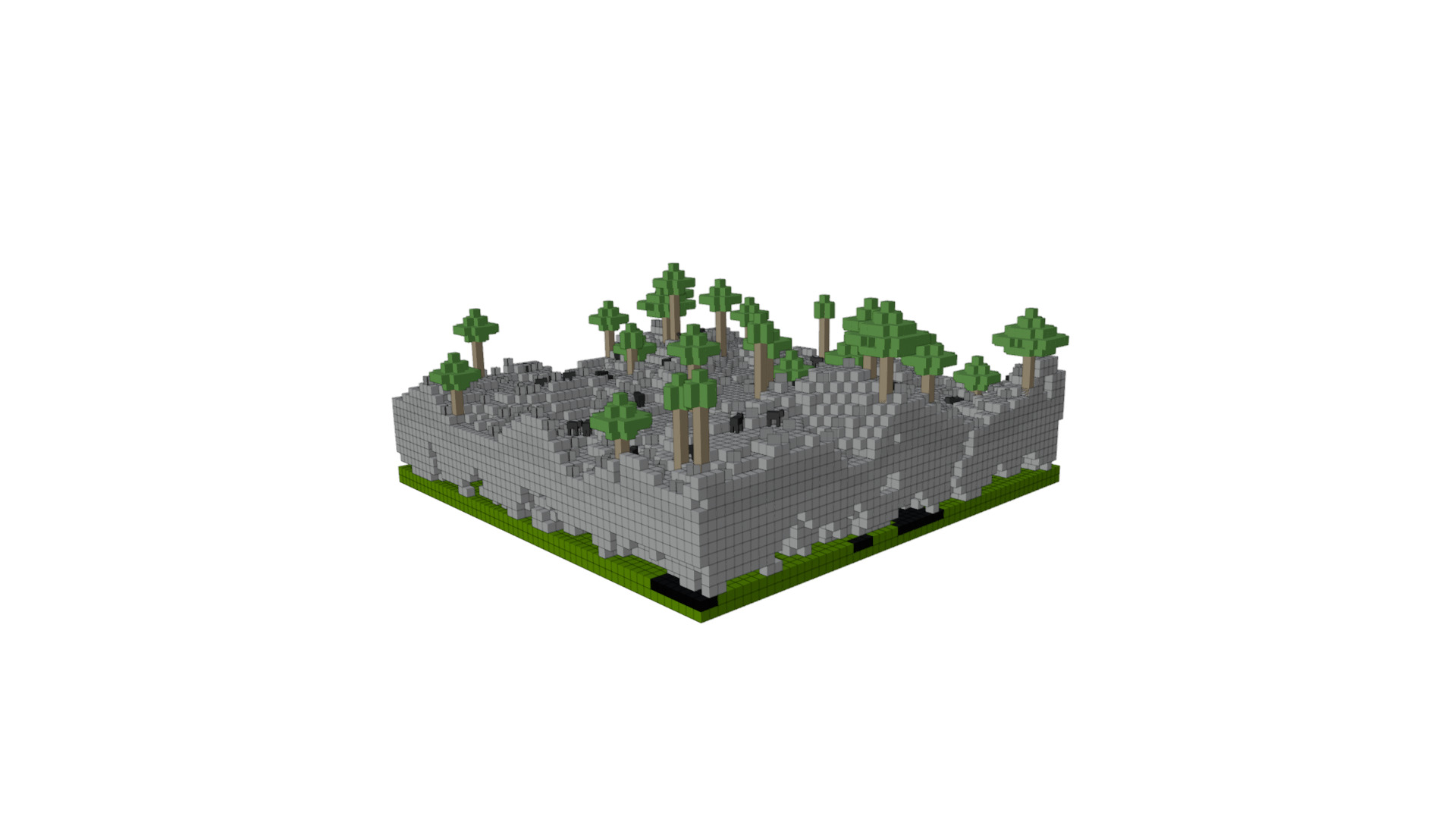 Minecraft world basic Low-poly 3D model_12