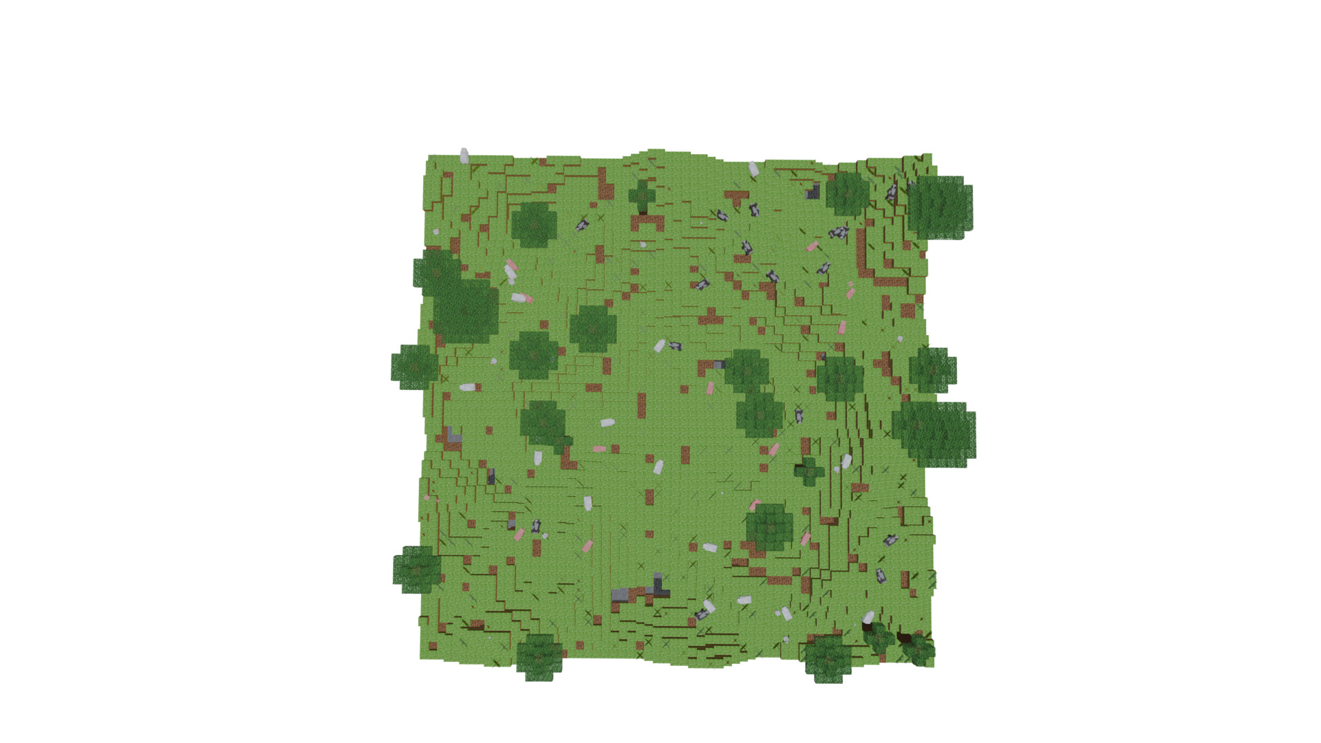 Minecraft world basic Low-poly 3D model_6