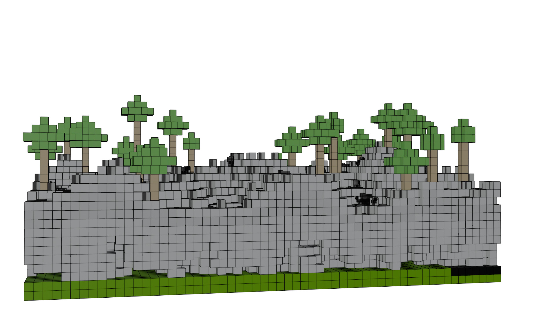 Minecraft world basic Low-poly 3D model_8