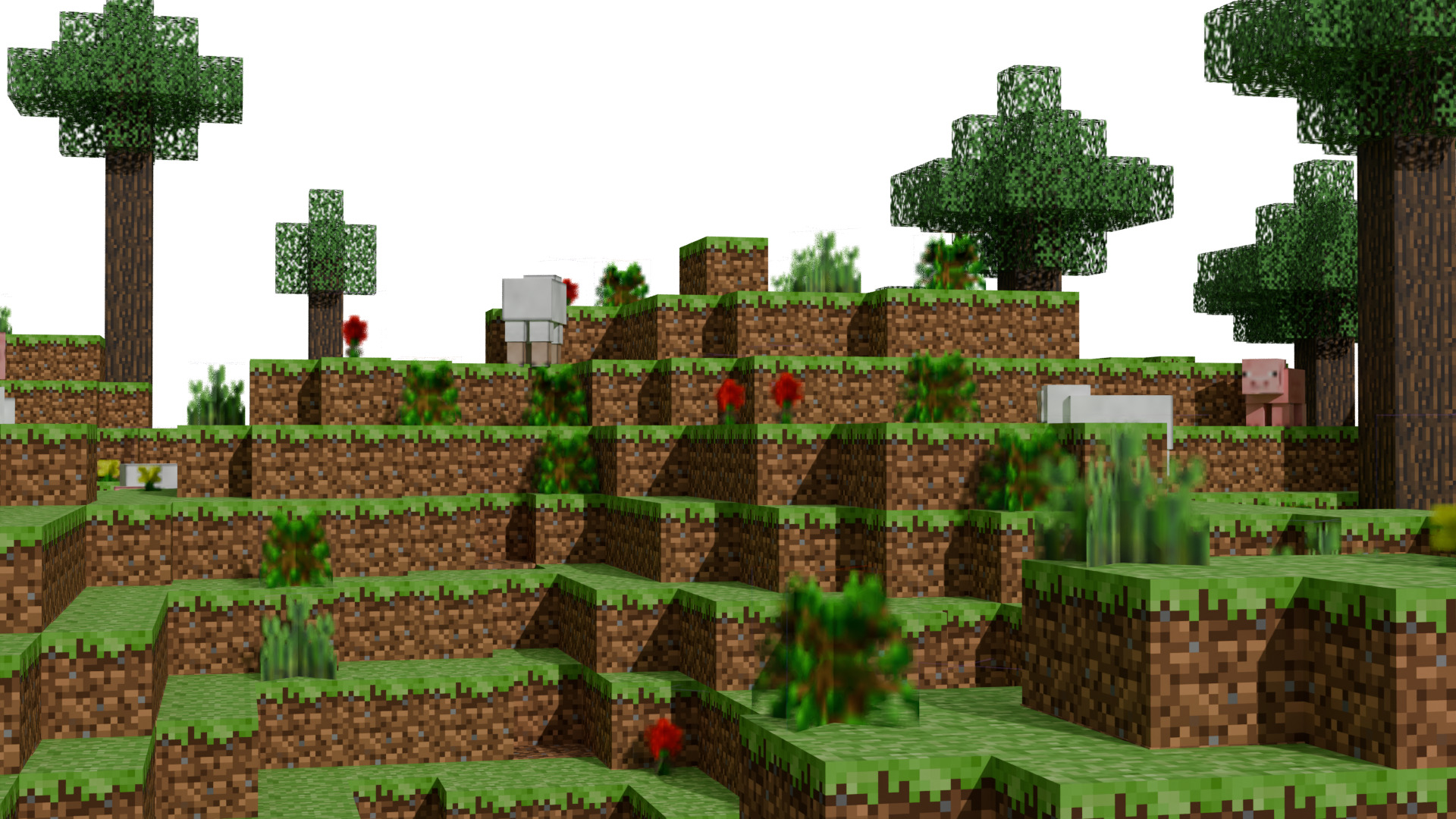 Minecraft world basic Low-poly 3D model_9