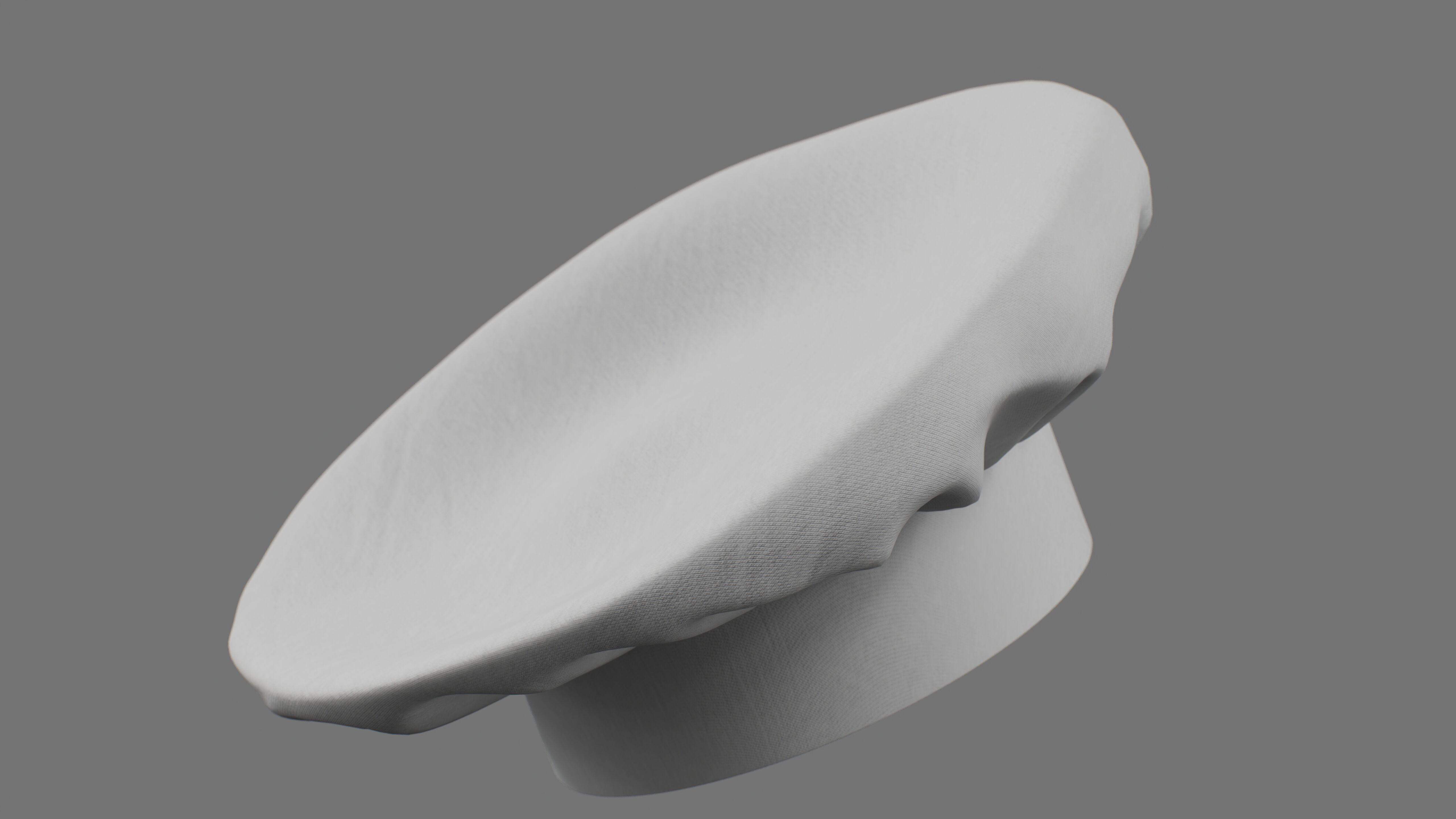 Chef Hat 3D model_3