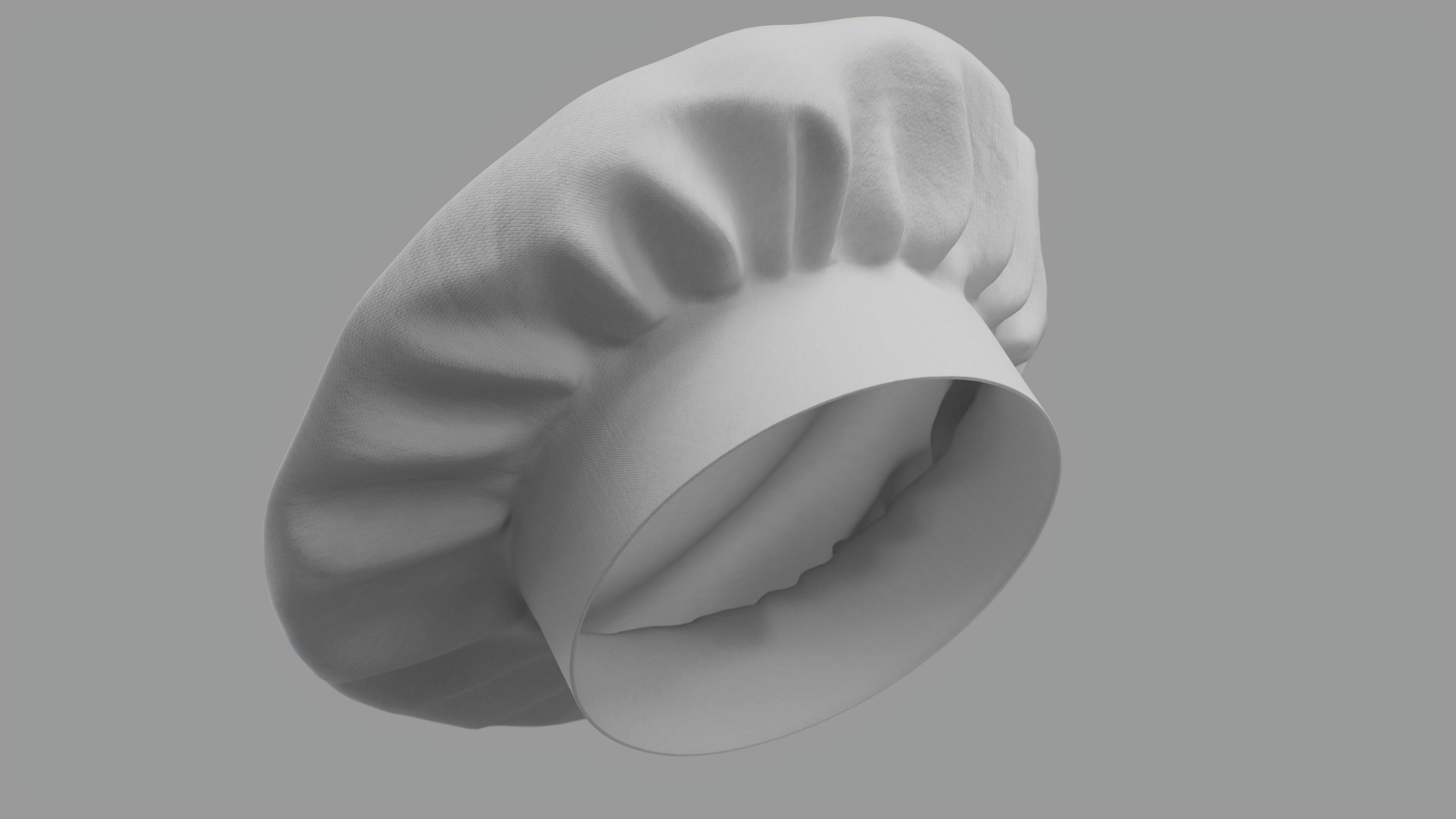Chef Hat 3D model_4
