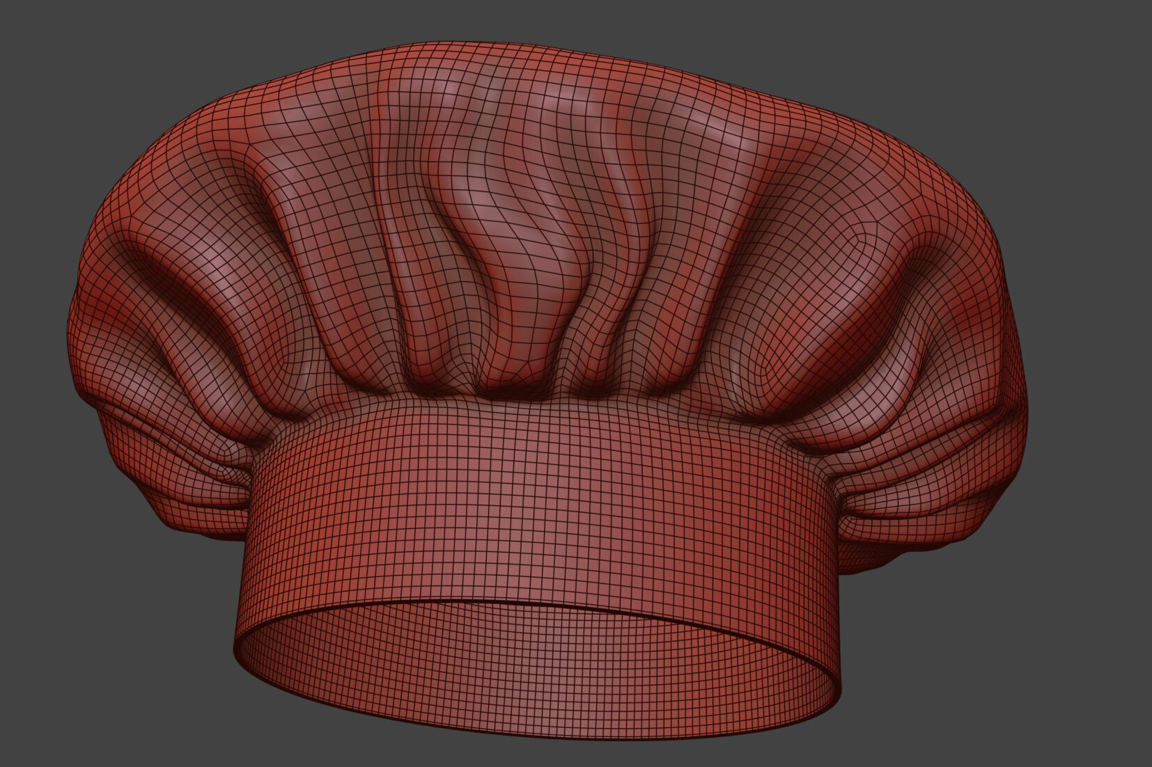 Chef Hat 3D model_13