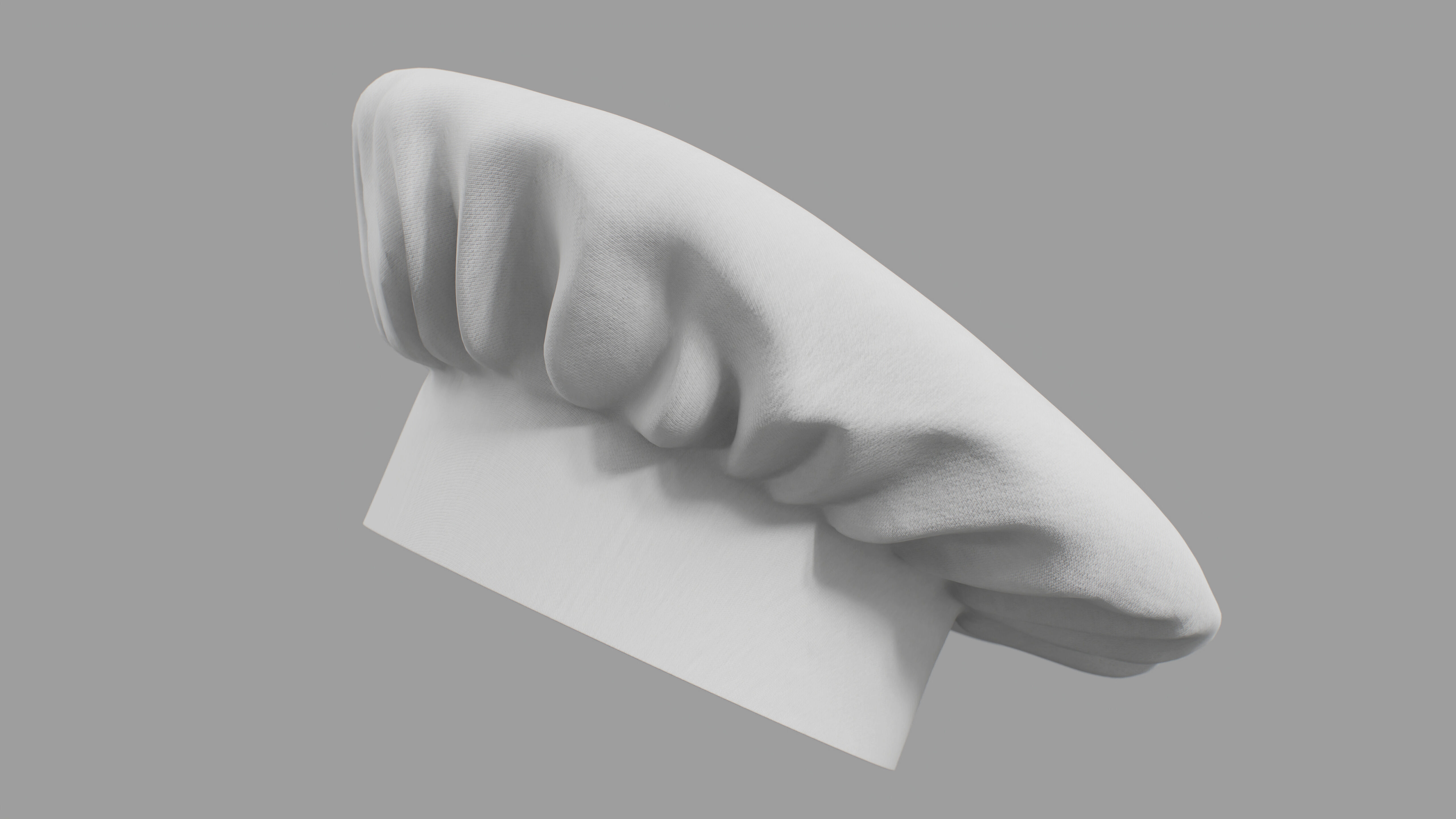 Chef Hat 3D model_2