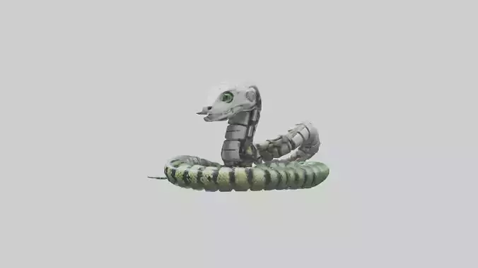 Robot version of a robot snake with flexible body model