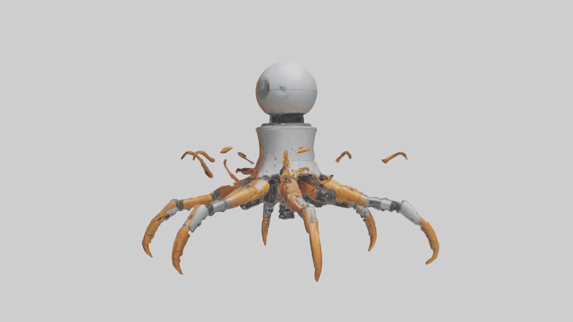 Robot version of a robot starfish model 3D model_2