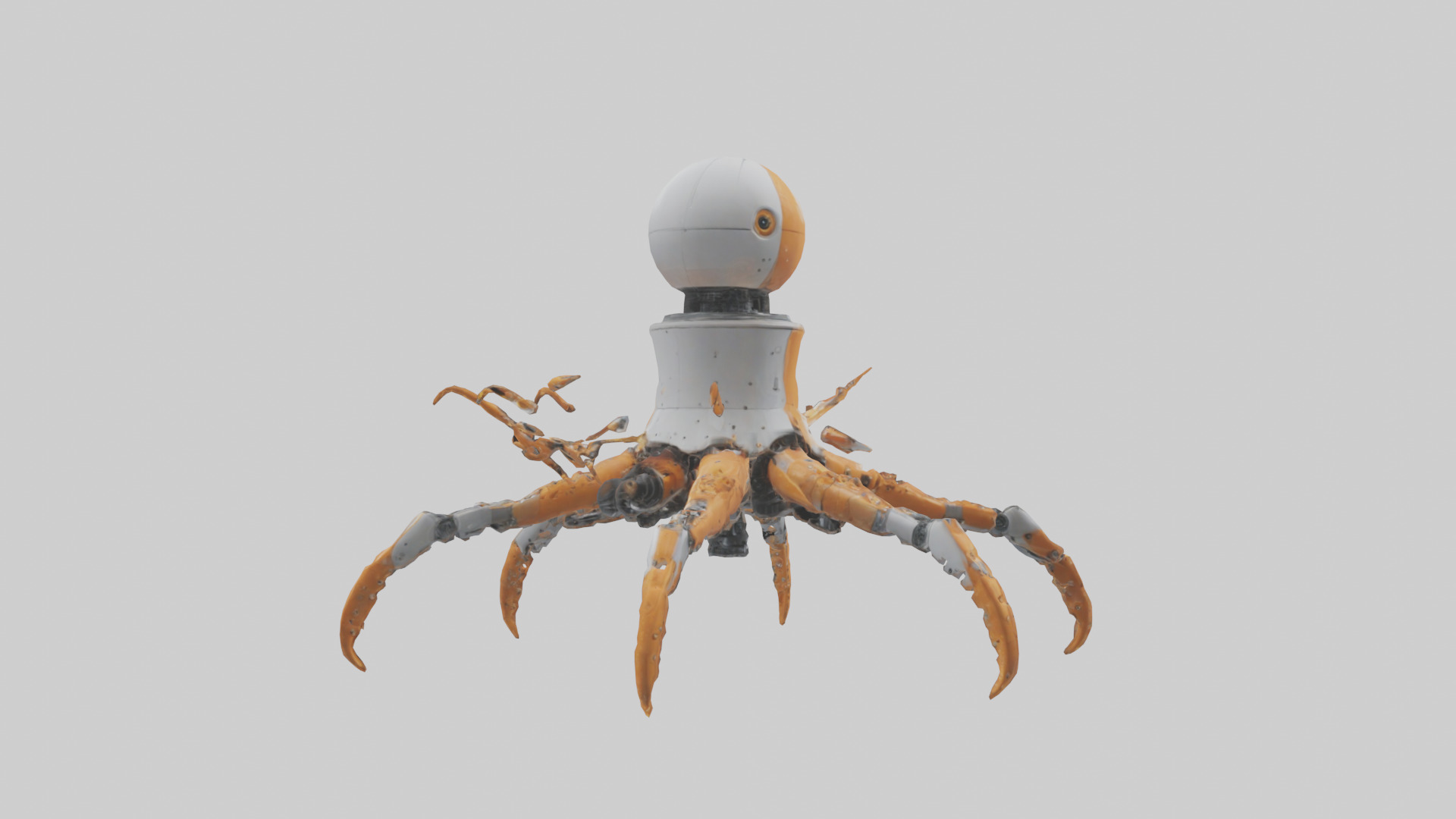 Robot version of a robot starfish model 3D model_3
