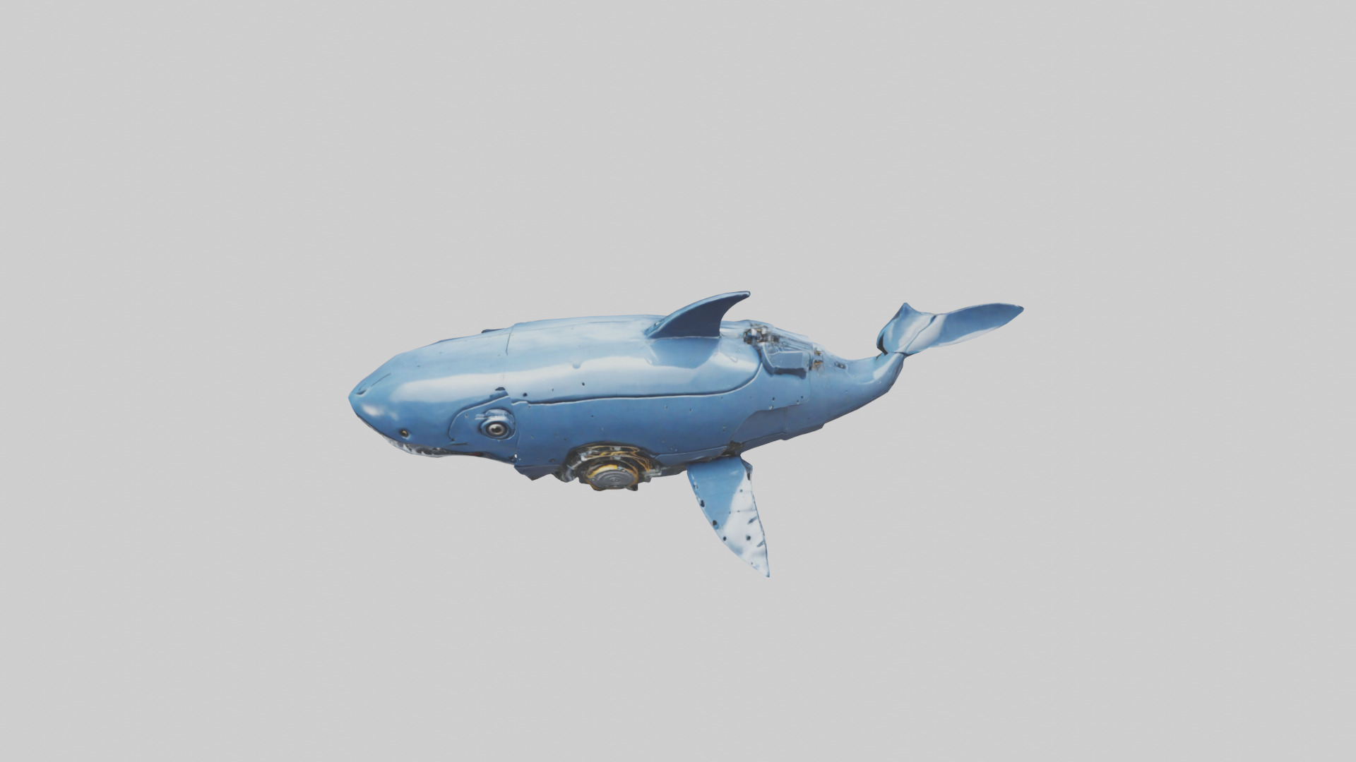 Robot version of a robot whale model 3D model_16