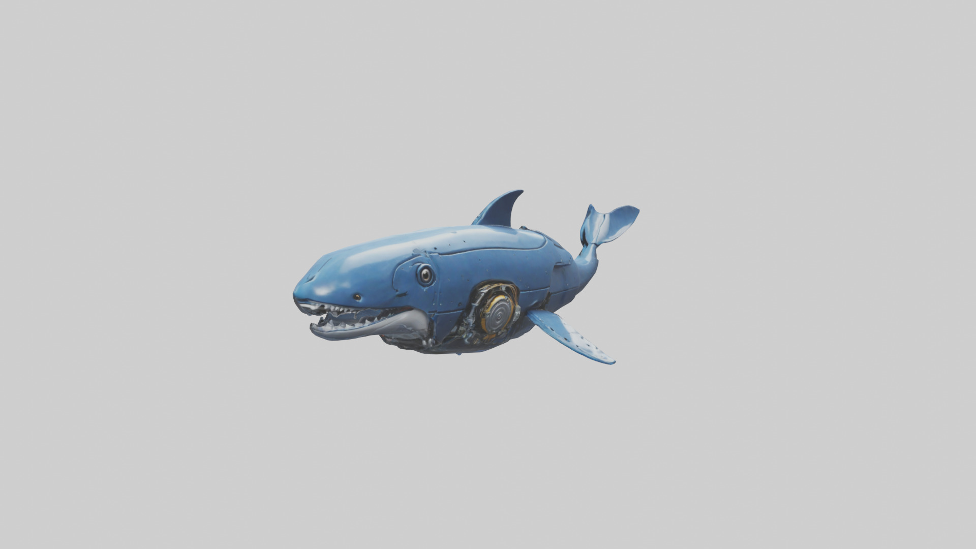 Robot version of a robot whale model 3D model_7