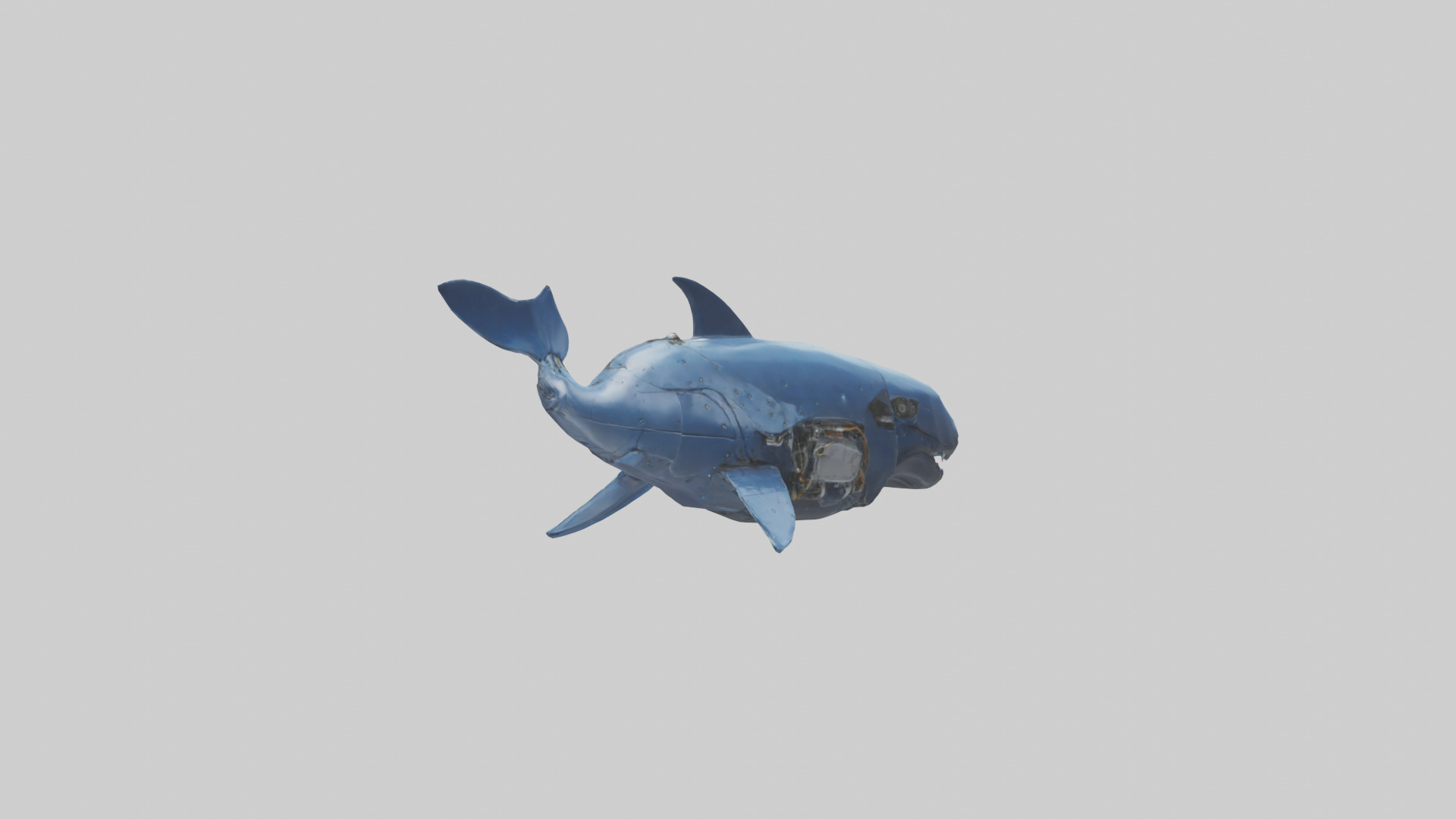 Robot version of a robot whale model 3D model_1
