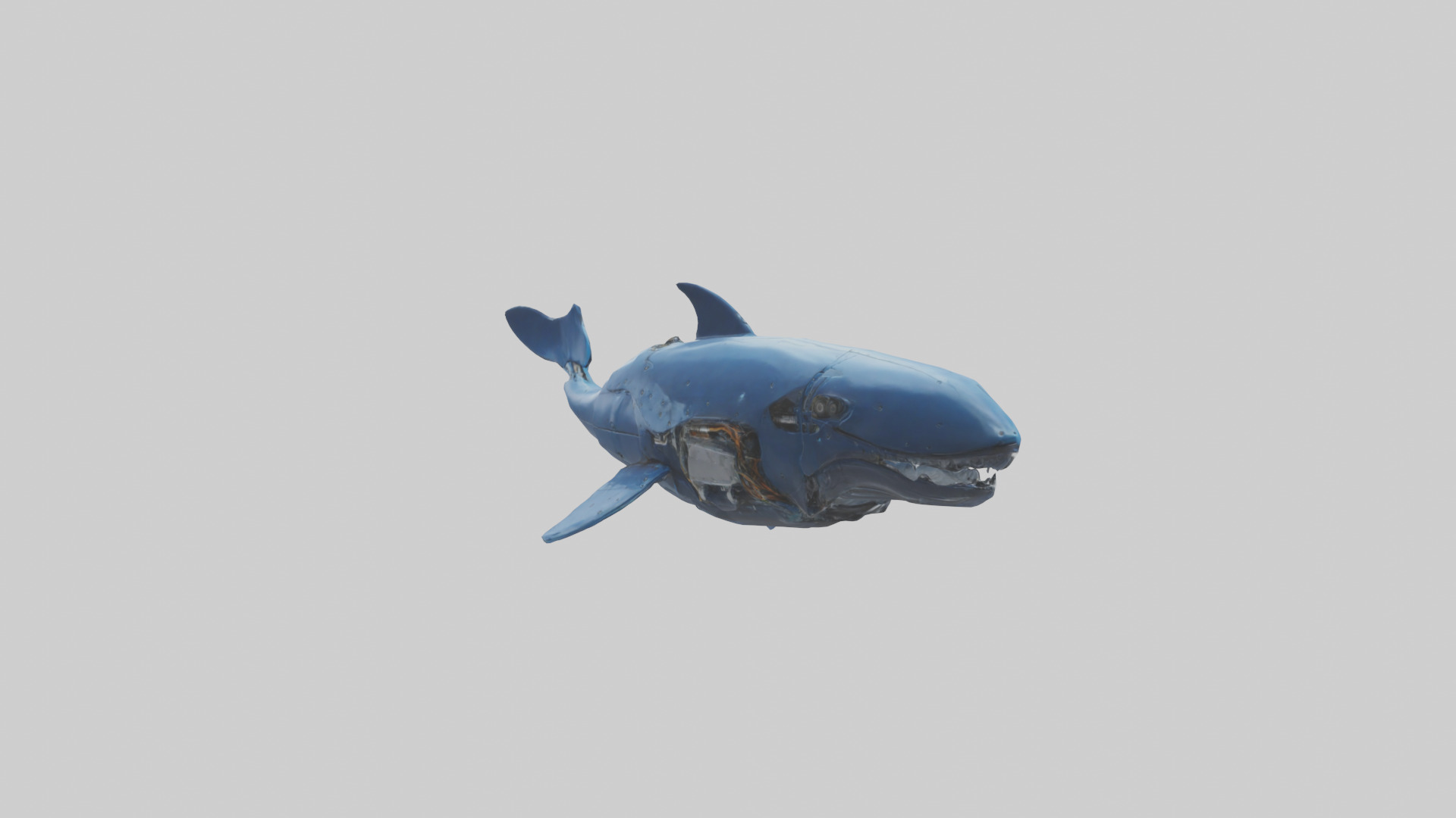 Robot version of a robot whale model 3D model_2