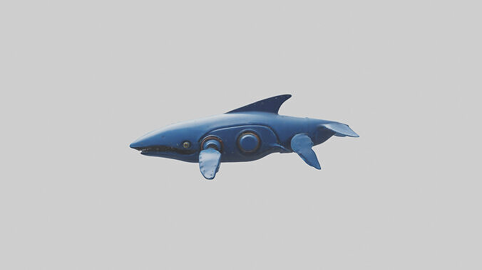 Robot version of a robot whale with sonar sensors 3D model