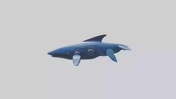 Robot version of a robot whale with sonar sensors