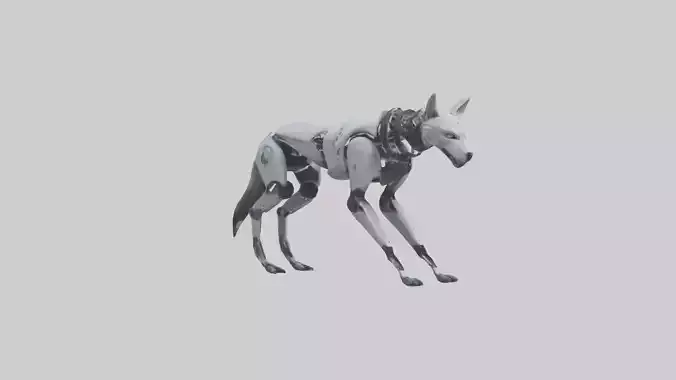 Robot version of a robot wolf with advanced sensors model