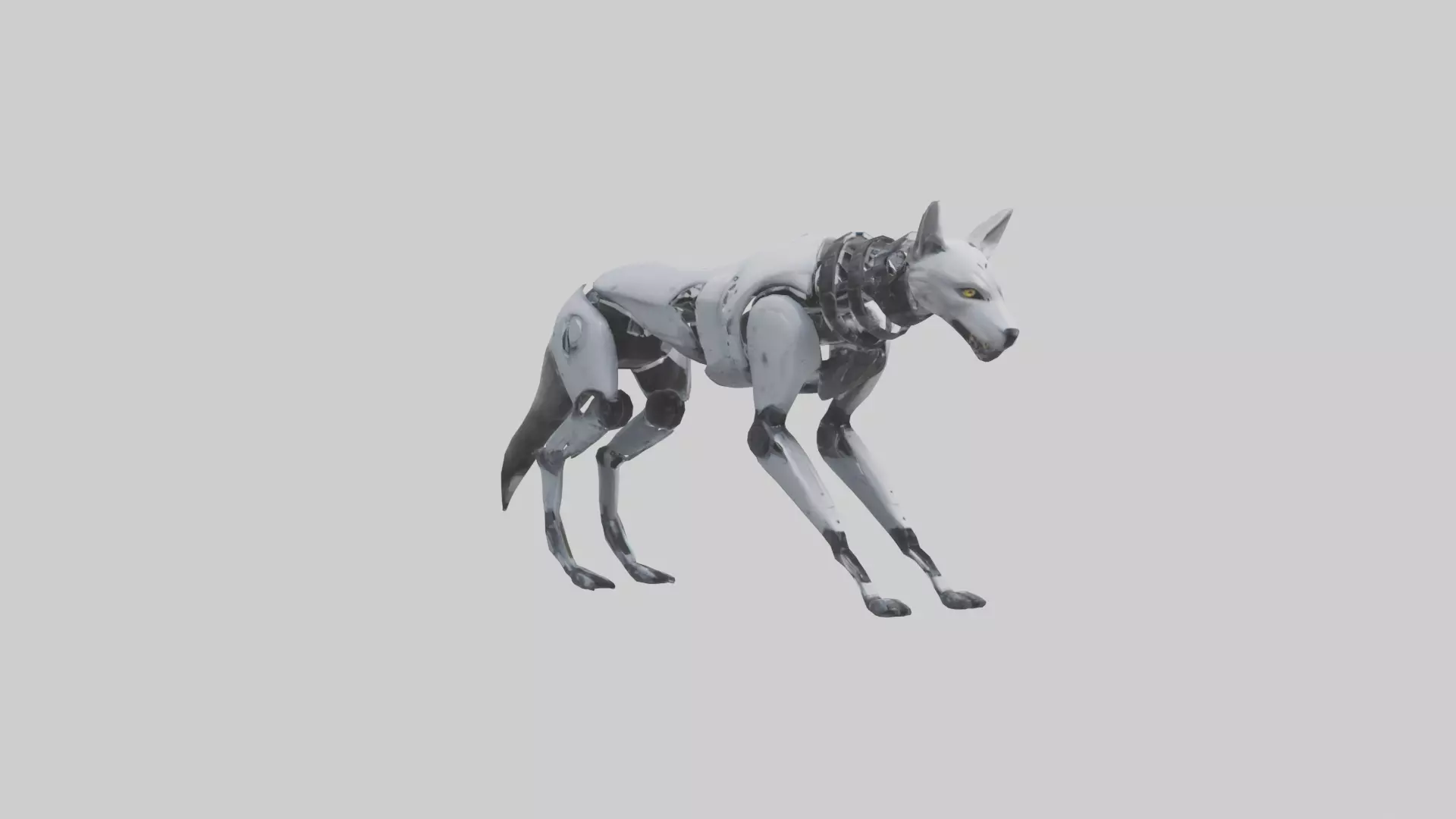 Robot version of a robot wolf with advanced sensors model 3D model_0