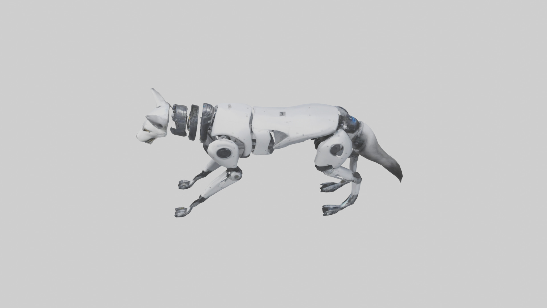 Robot version of a robot wolf with advanced sensors model 3D model_17
