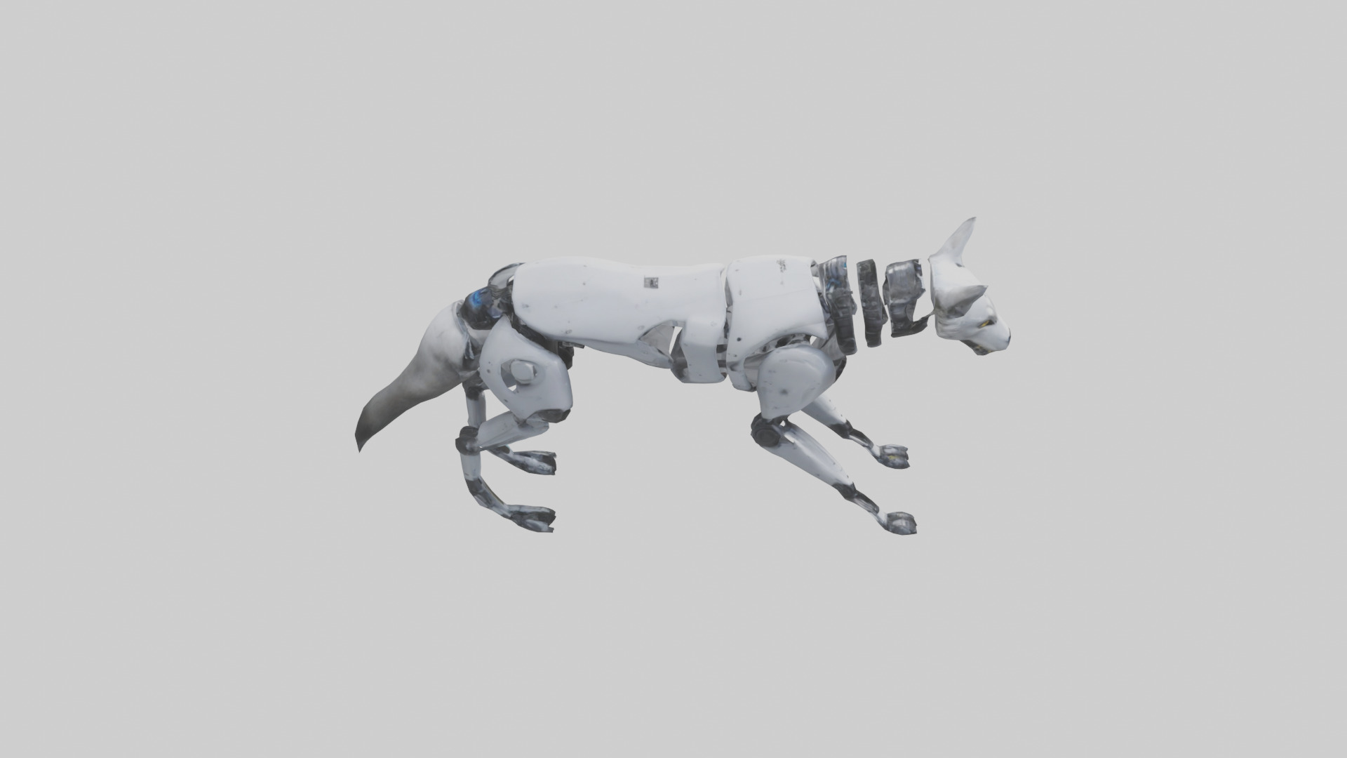 Robot version of a robot wolf with advanced sensors model 3D model_18