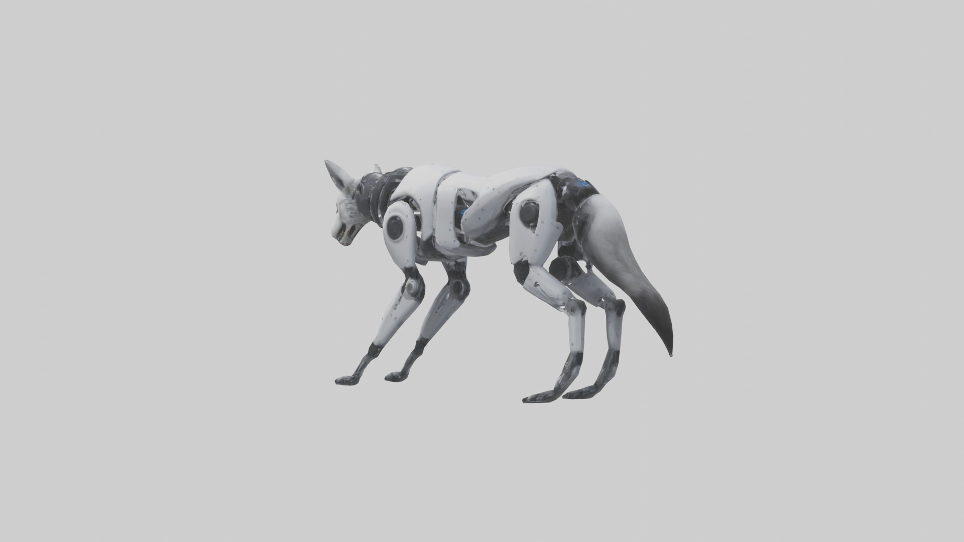 Robot version of a robot wolf with advanced sensors model 3D model_2