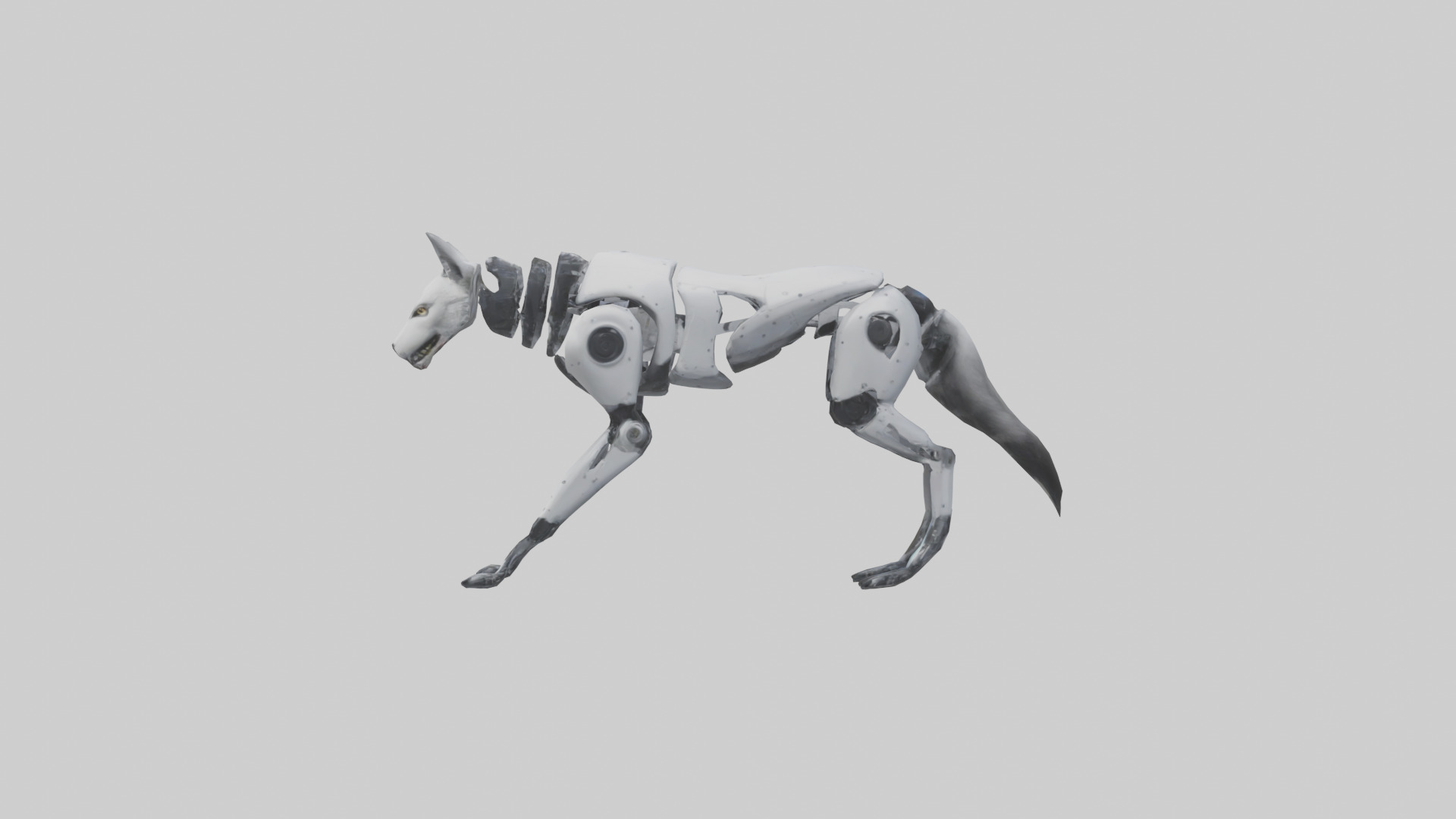 Robot version of a robot wolf with advanced sensors model 3D model_12