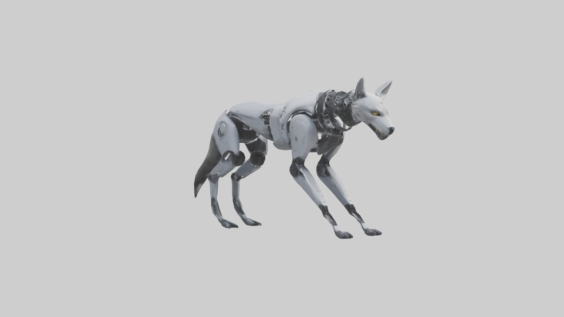 Robot version of a robot wolf with advanced sensors model 3D model_11