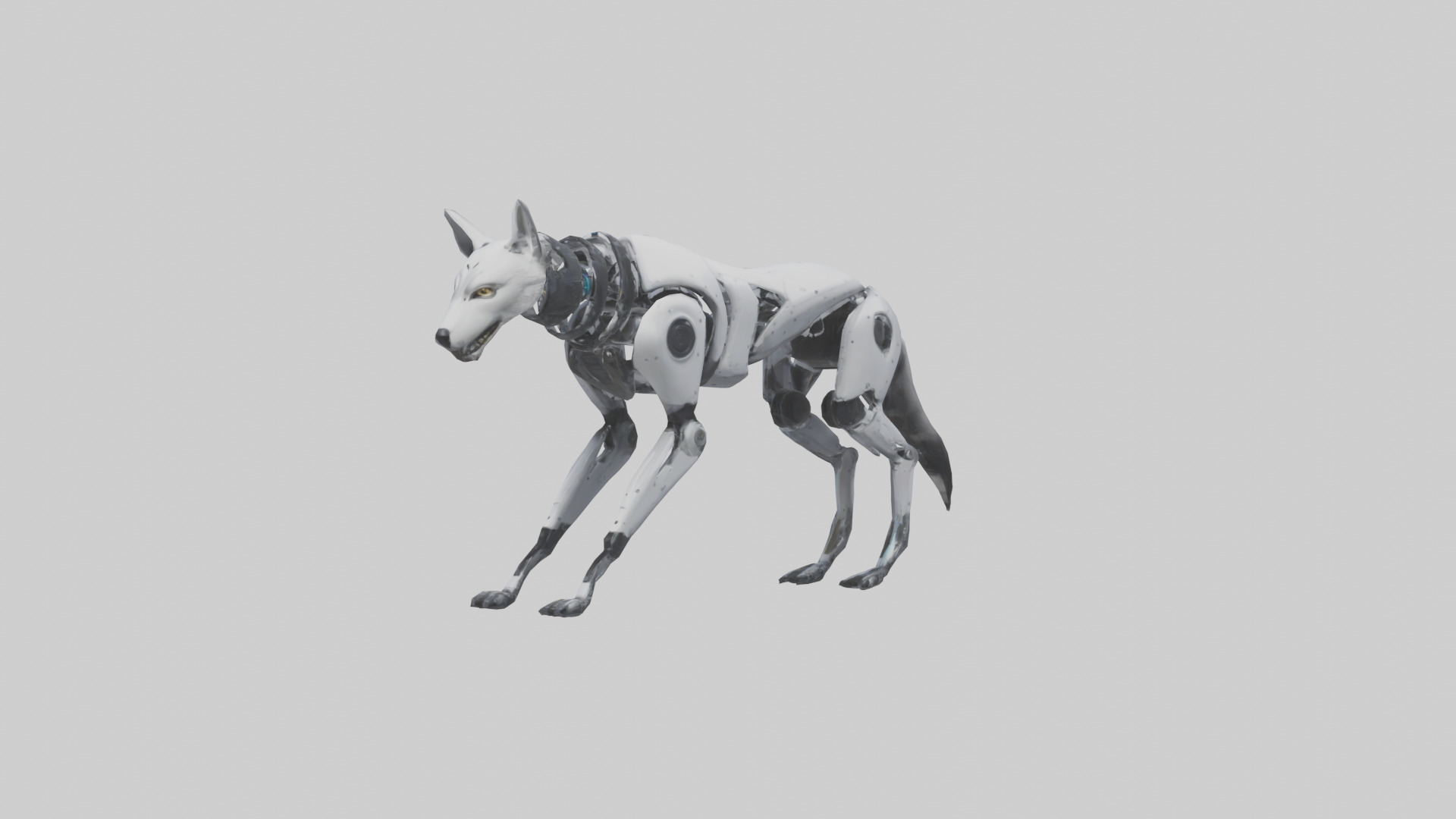 Robot version of a robot wolf with advanced sensors model 3D model_10