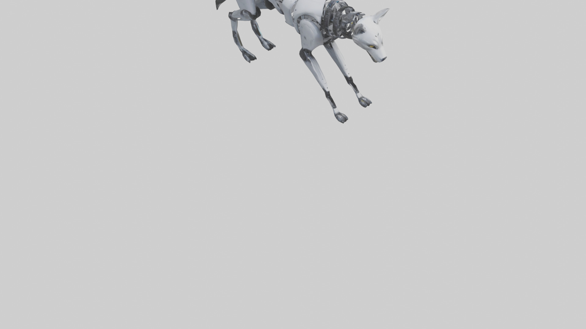 Robot version of a robot wolf with advanced sensors model 3D model_7