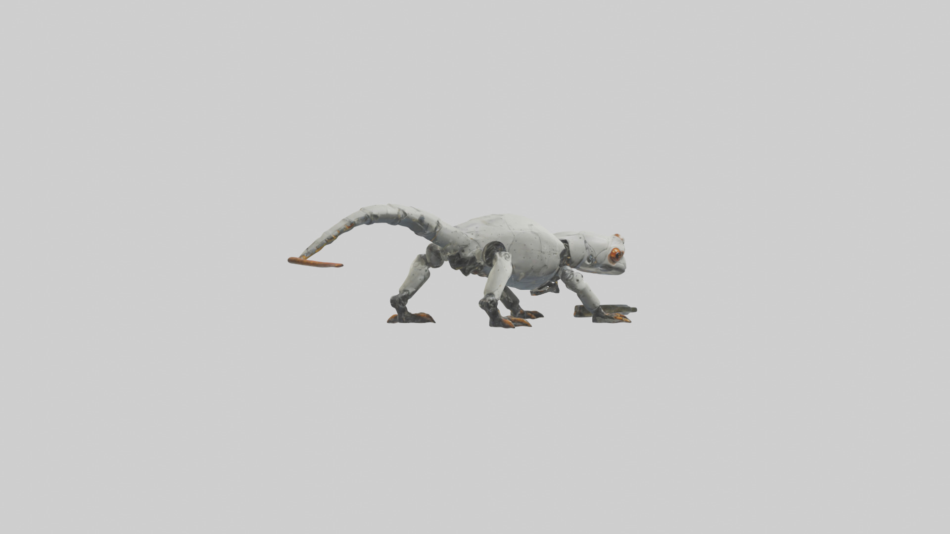 Robot version of a salamander model 3D model_4