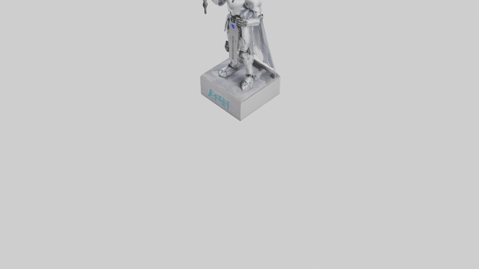 Robotic Knight statue model 3D model_7