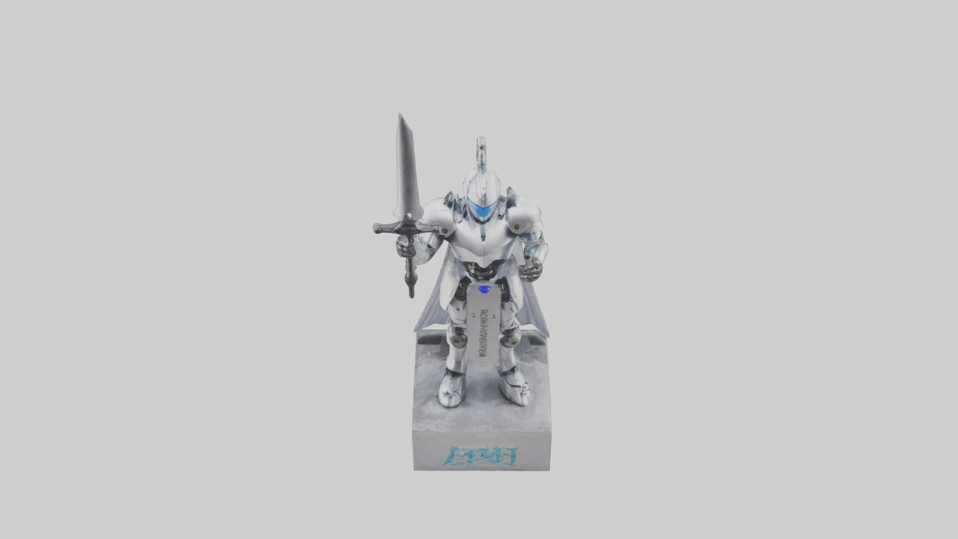 Robotic Knight statue model 3D model_16