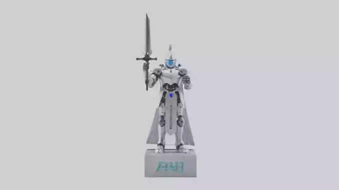Robotic Knight statue model