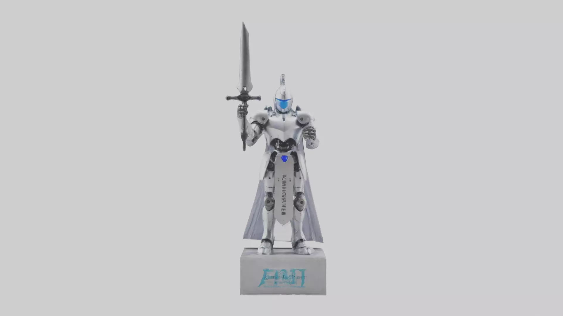 Robotic Knight statue model 3D model_0