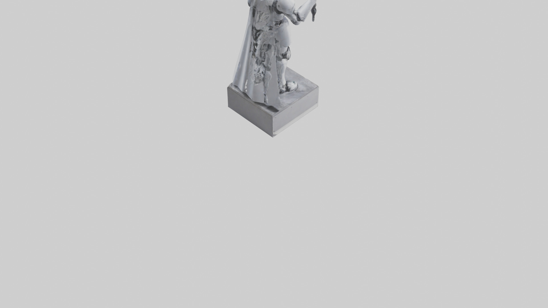 Robotic Knight statue model 3D model_6