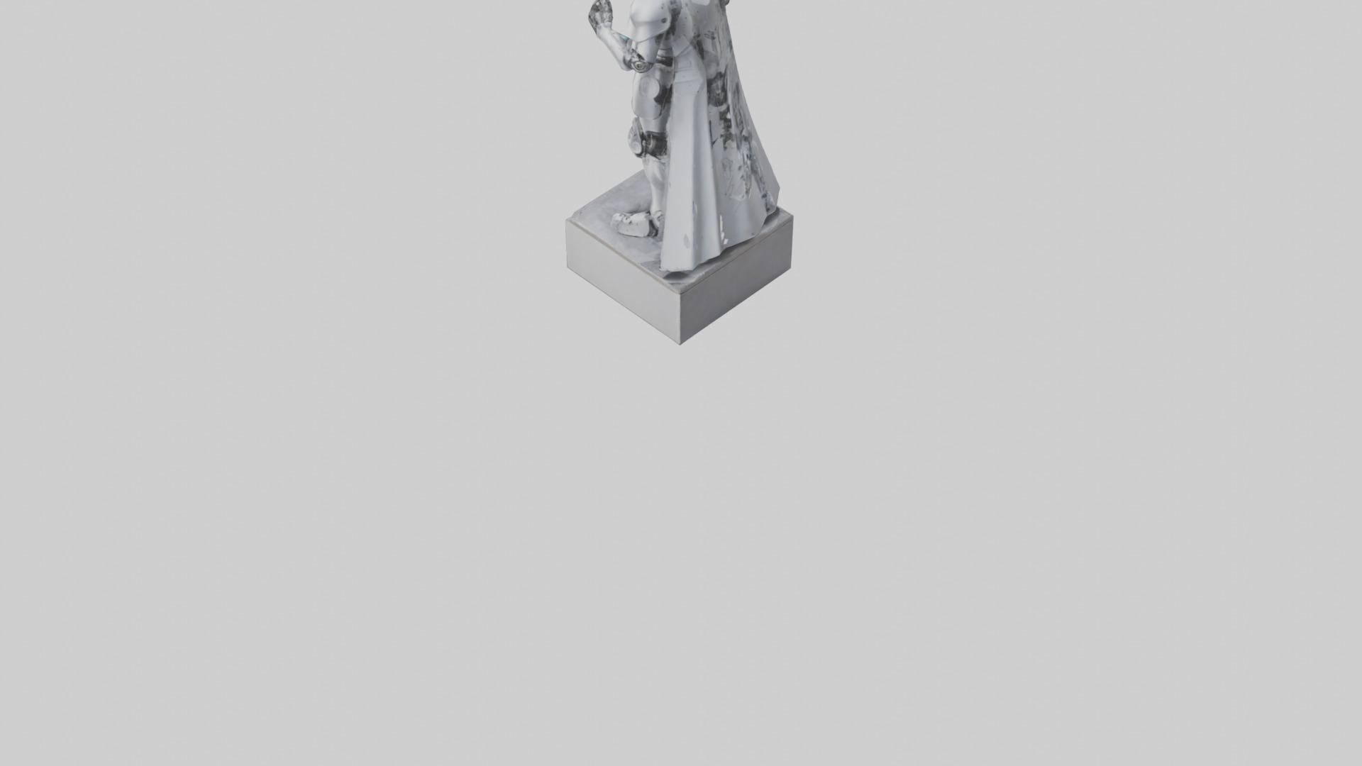 Robotic Knight statue model 3D model_5