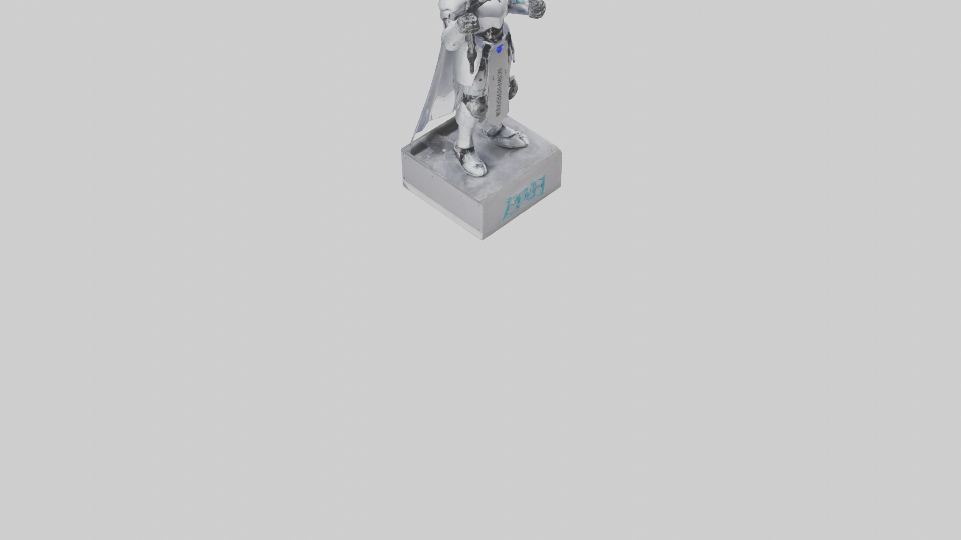 Robotic Knight statue model 3D model_8