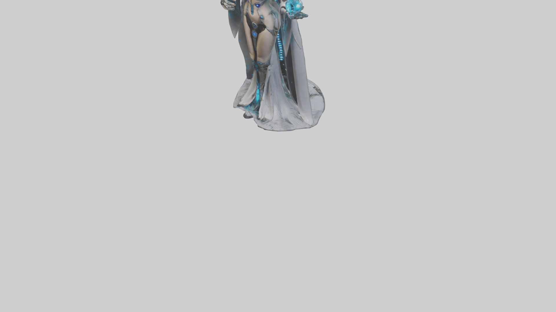 Robotic Sorceress statue model 3D model_8