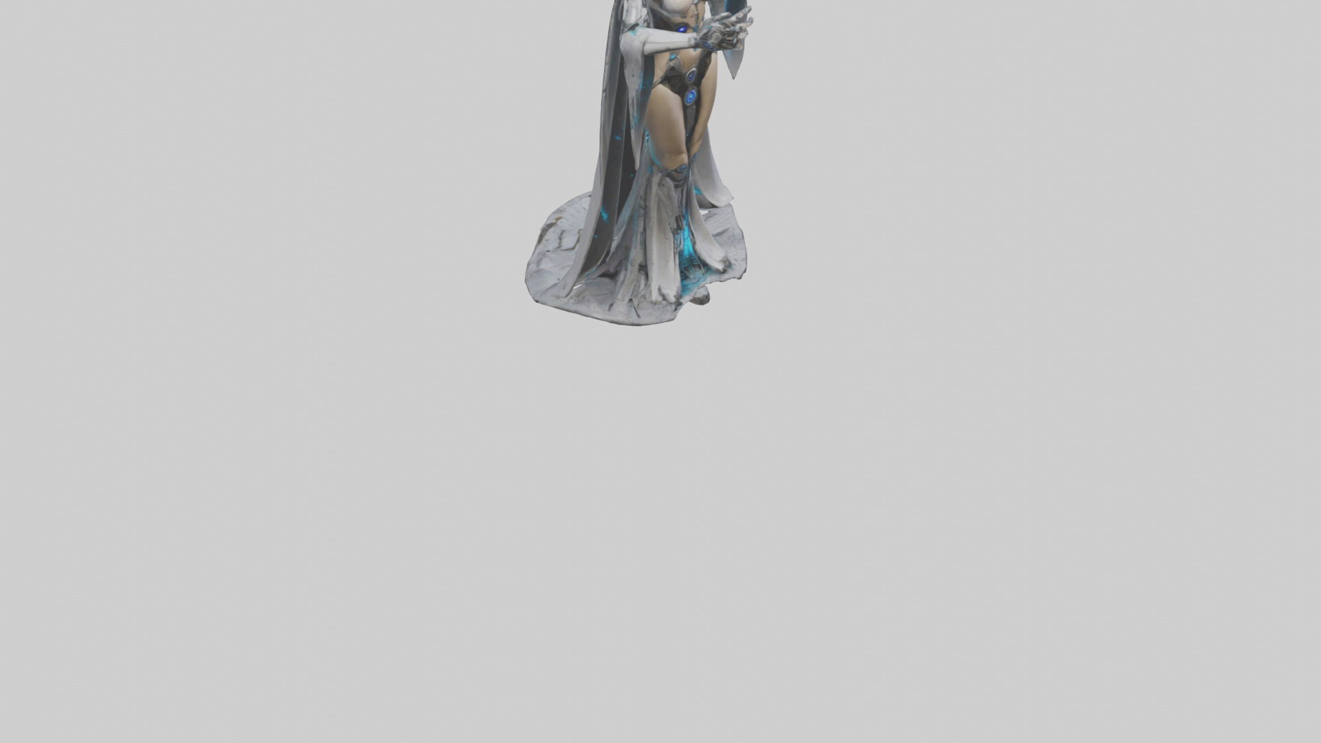 Robotic Sorceress statue model 3D model_9