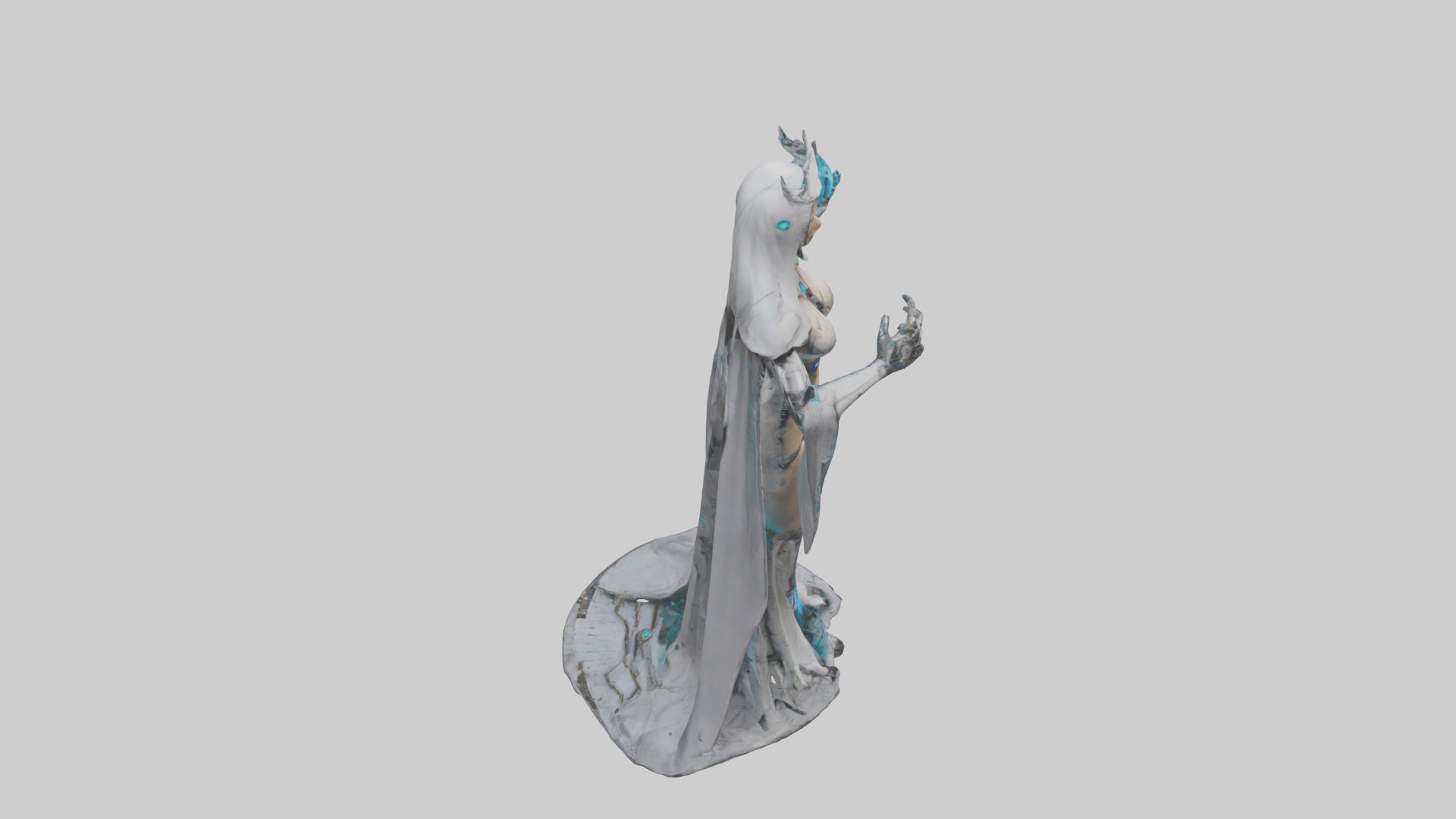 Robotic Sorceress statue model 3D model_18