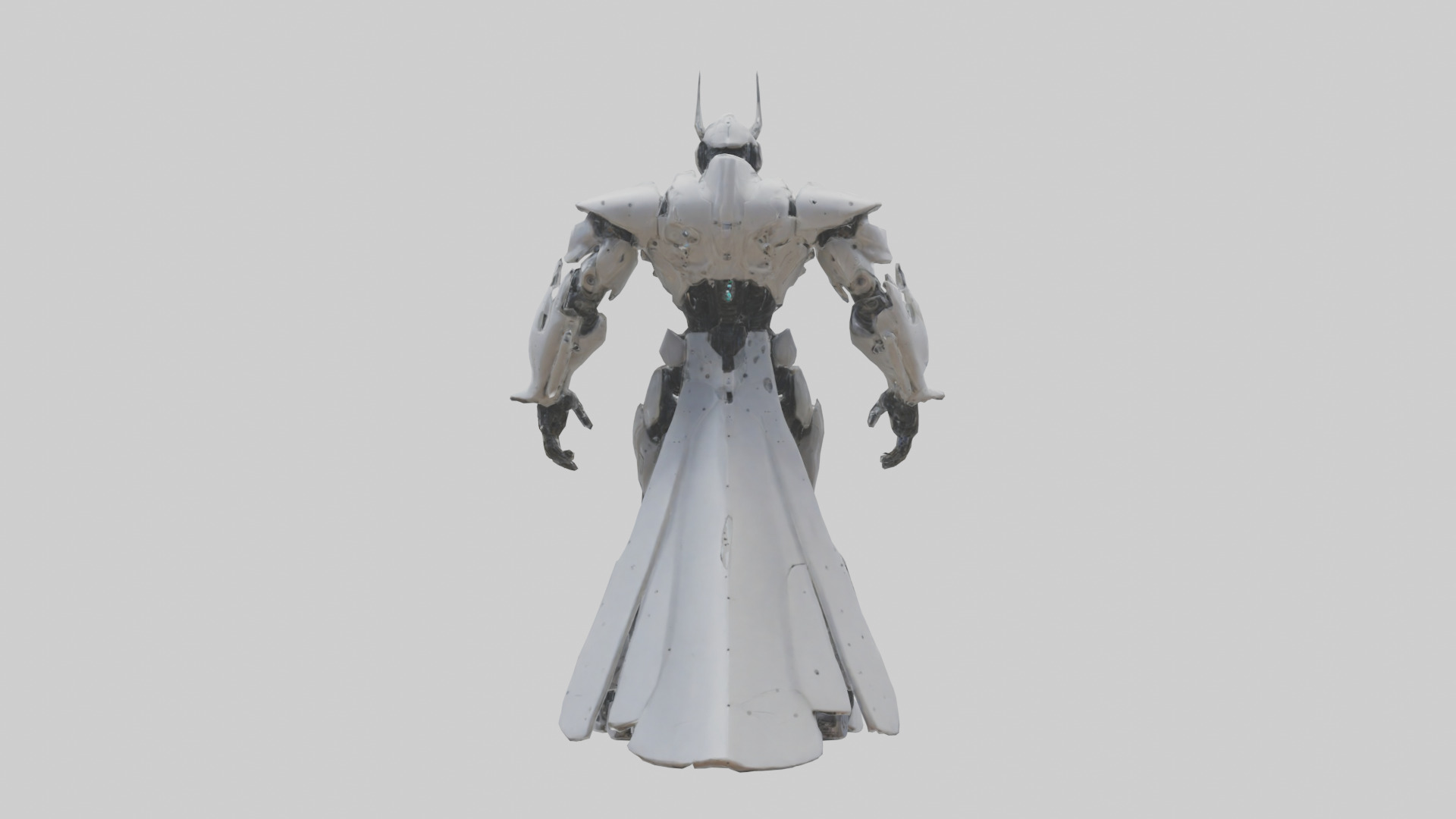 Robotic Warrior Leader statue model 3D model_2
