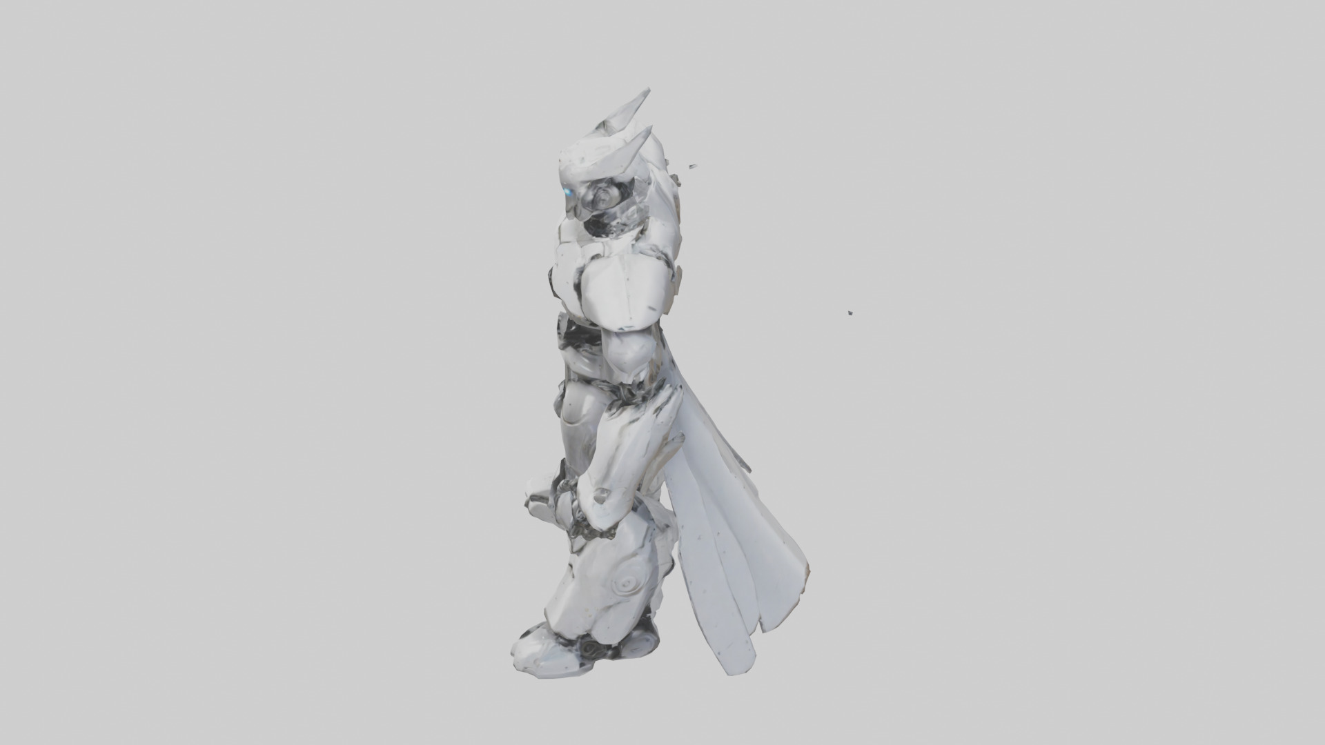 Robotic Warrior Leader statue model 3D model_17