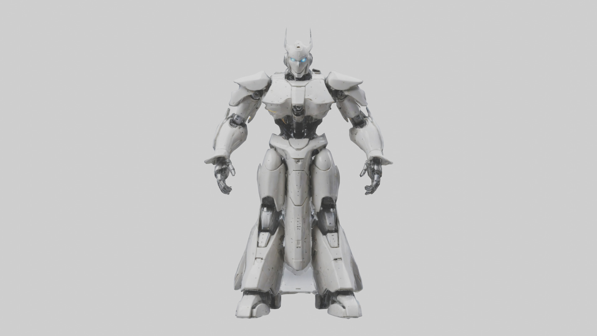 Robotic Warrior Leader statue model 3D model_9