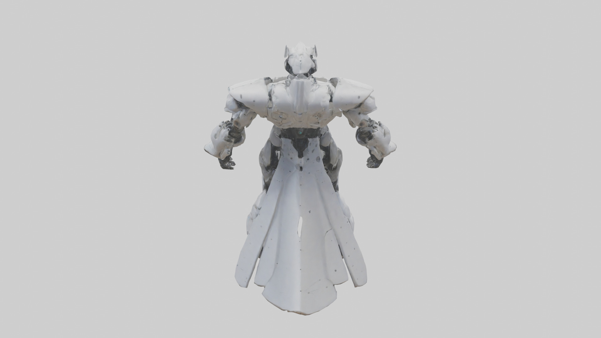 Robotic Warrior Leader statue model 3D model_15