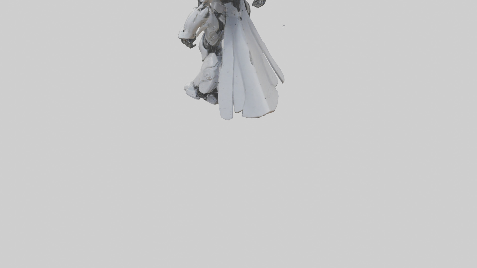 Robotic Warrior Leader statue model 3D model_5