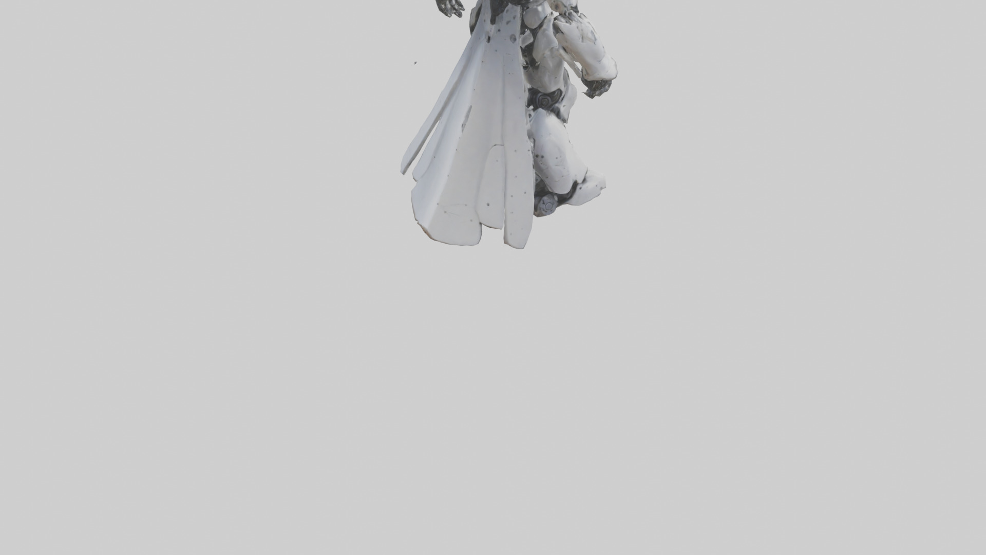 Robotic Warrior Leader statue model 3D model_6