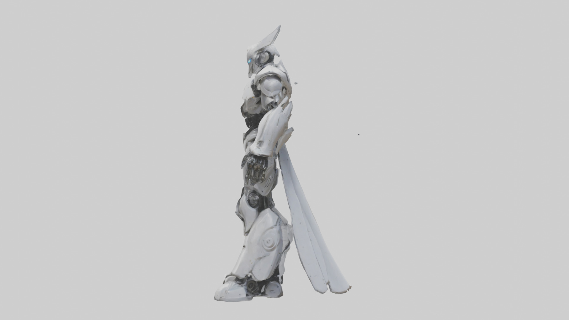 Robotic Warrior Leader statue model 3D model_12