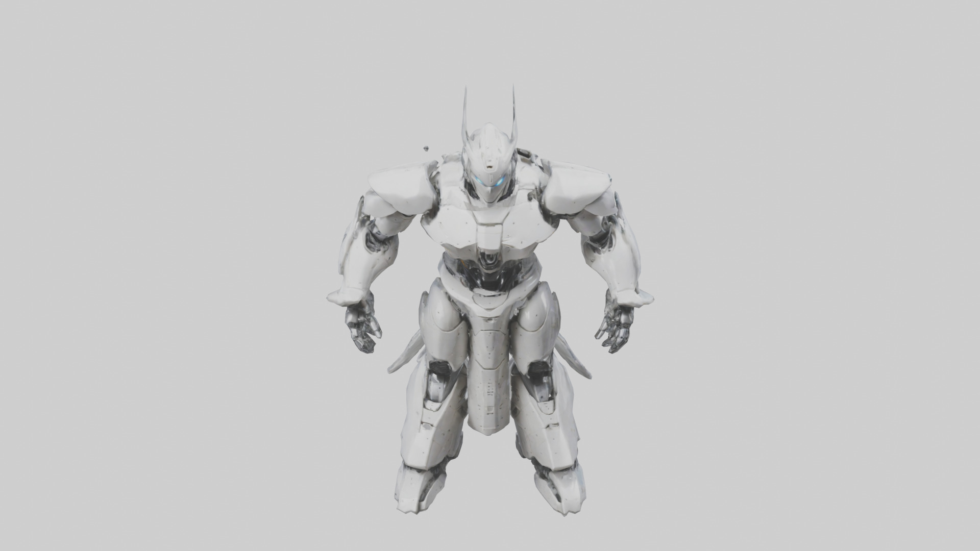Robotic Warrior Leader statue model 3D model_16