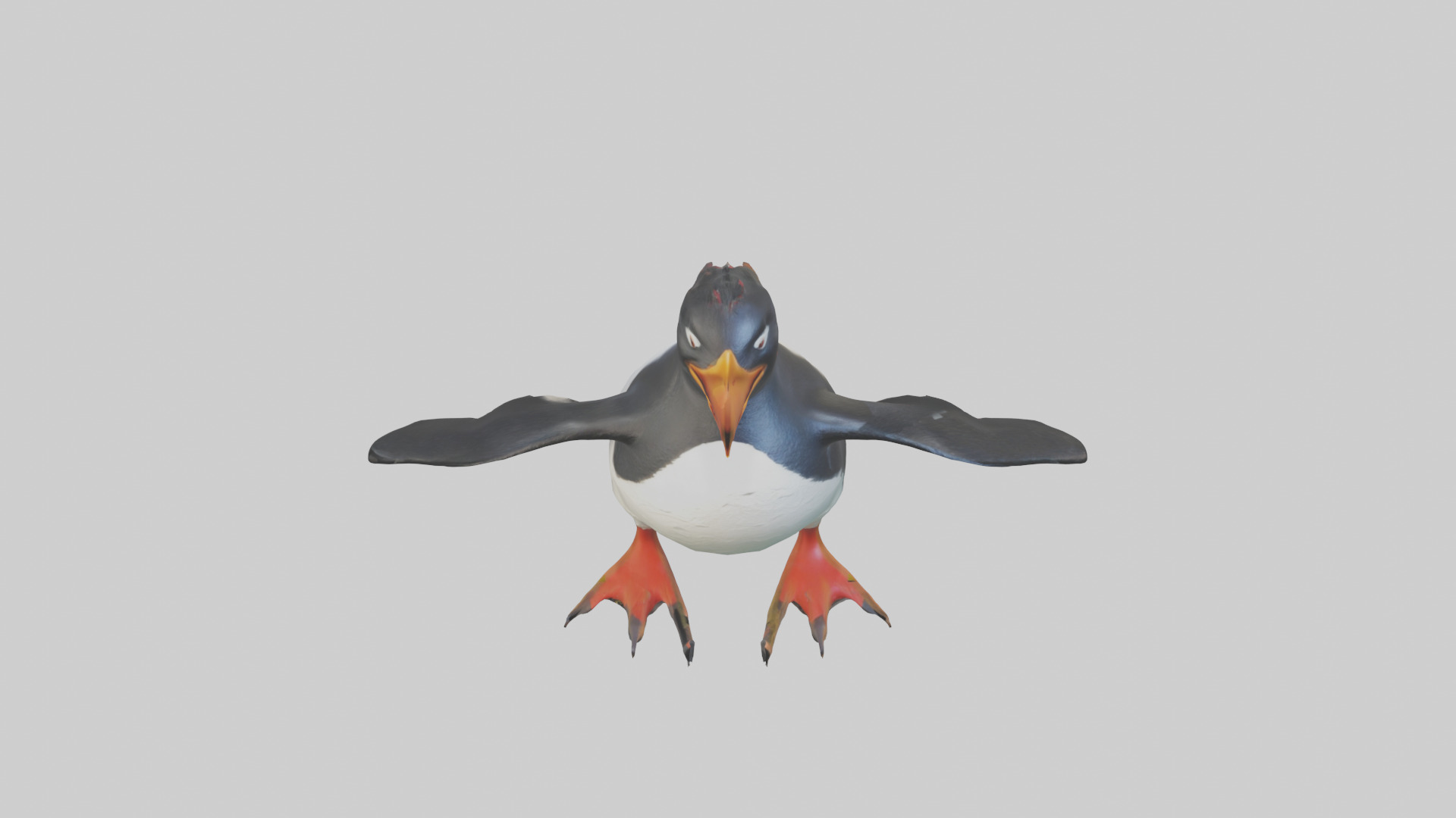Rockhopper Penguin hopping model 3D model_16
