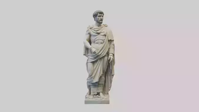 Roman Emperor Hadrian statue model 3D model